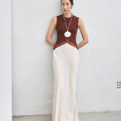 Third Form Echo Contrast Tank Dress | Crimson - Image 2