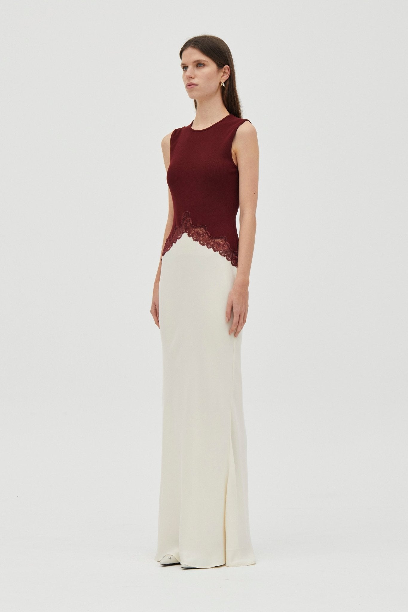 MNTFM051026020904177_3 Third Form Echo Contrast Tank Dress | Crimson - Image 3