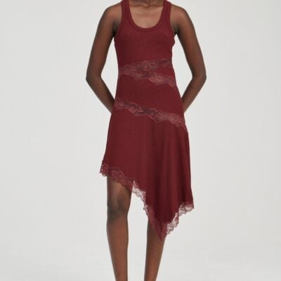 Third Form Echo Asymmetric Tank Dress | Crimson - Image 1