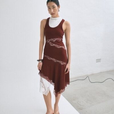 Third Form Echo Asymmetric Tank Dress | Crimson - Image 2