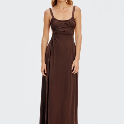 Third Form Drift Tie Back Maxi Dress | Espresso - Image 1