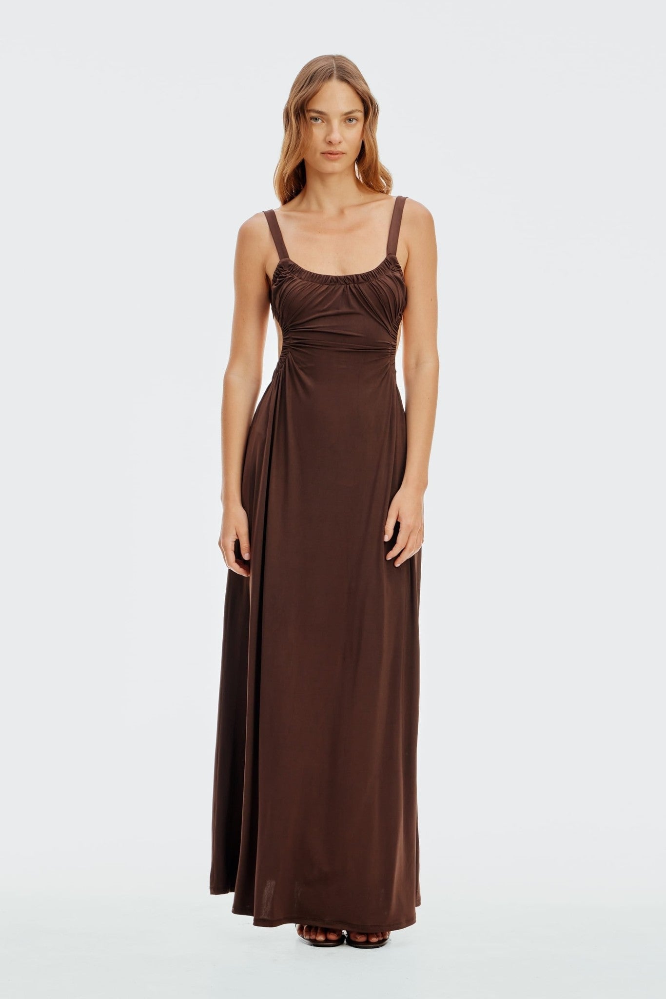 Third Form Drift Tie Back Maxi Dress | Espresso - Image 1