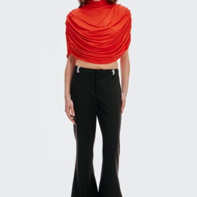 Third Form Drift Drape Jersey Top | Vermillion - Image 2