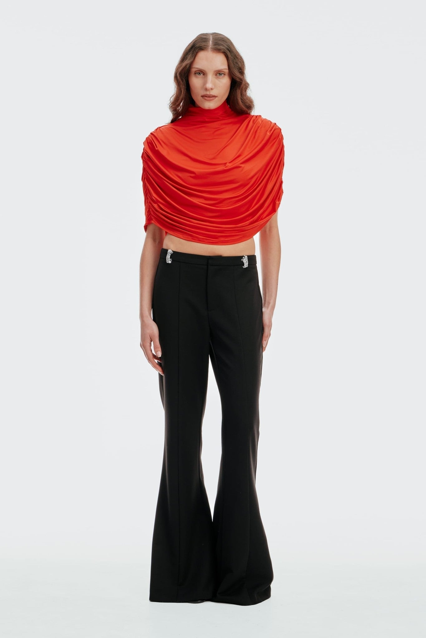 MNTFM051026020904182_2 Third Form Drift Drape Jersey Top | Vermillion - Image 2