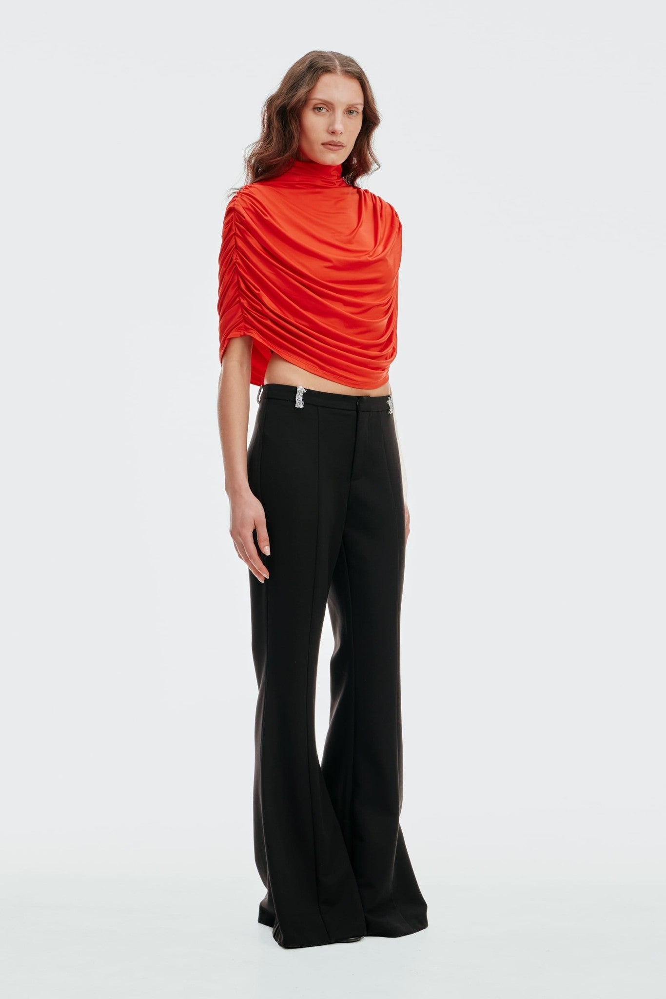 MNTFM051026020904182_3 Third Form Drift Drape Jersey Top | Vermillion - Image 3