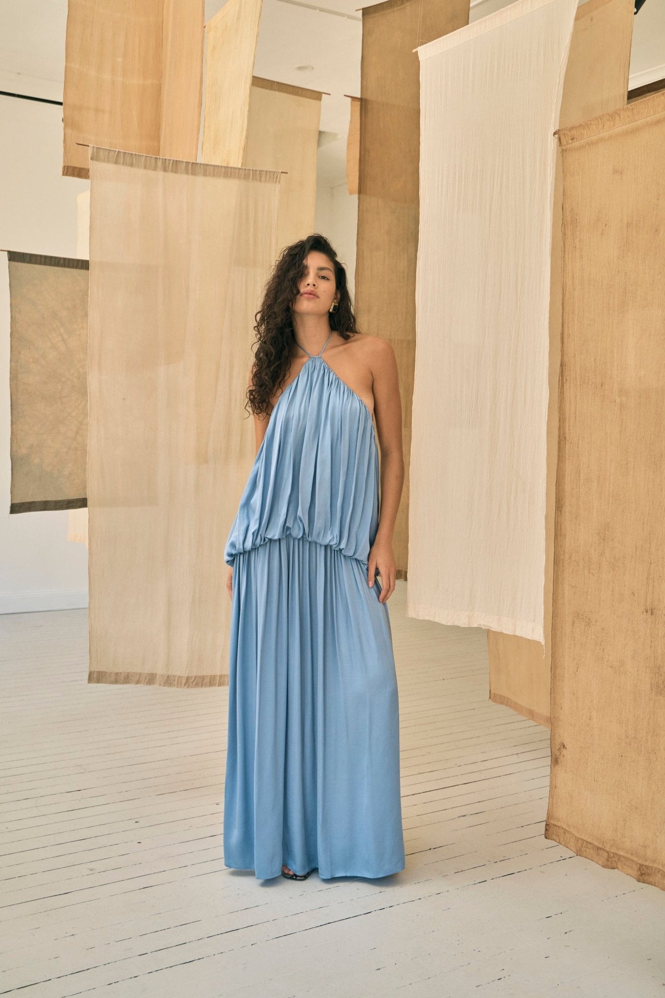 Third Form Dreamt Halter Maxi Dress | Lapis - Image 2