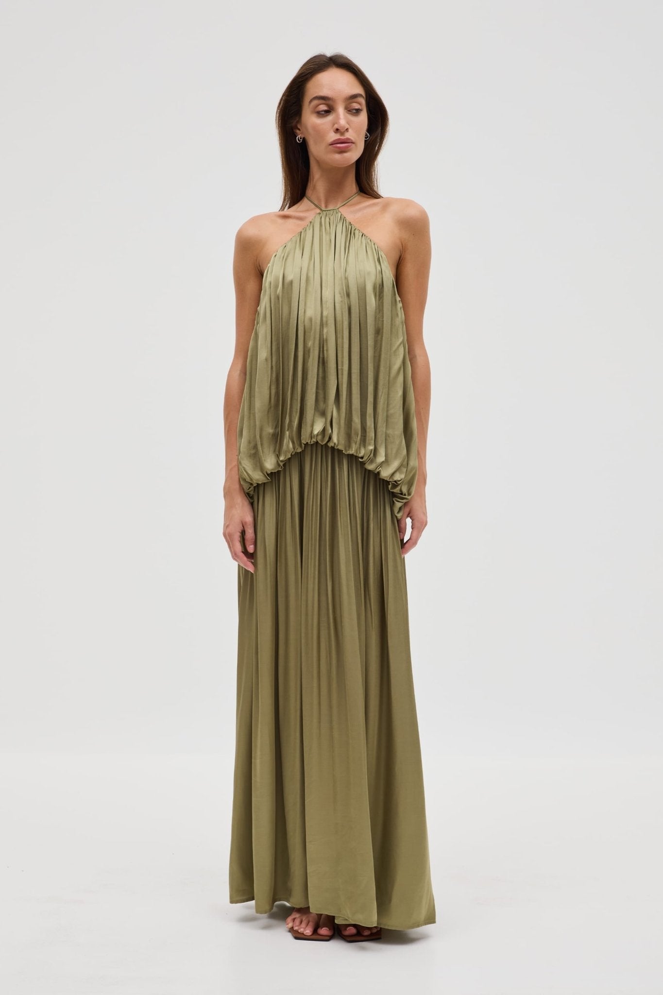 Third Form Dreamt Halter Maxi Dress | Dusty Sage - Image 3