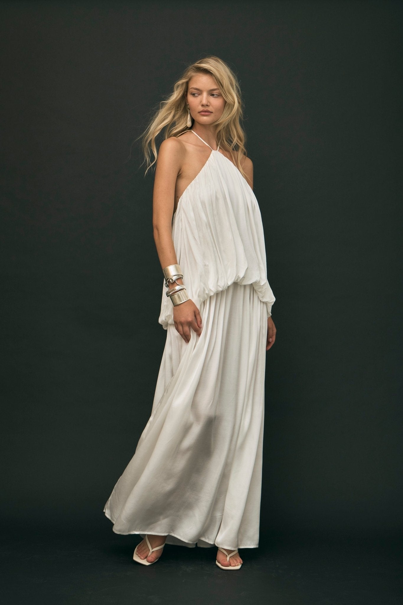 MNTFM051026020904190_2 Third Form Dreamt Halter Maxi Dress | Cloud - Image 2