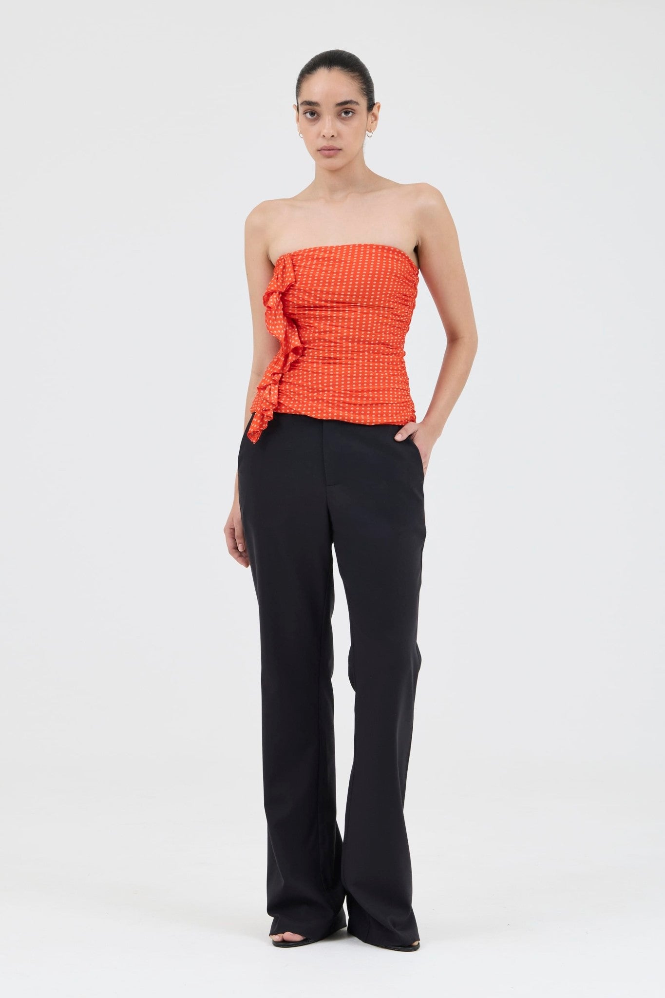 Third Form Crossing Strapless Top | Poppy Polka - Image 2
