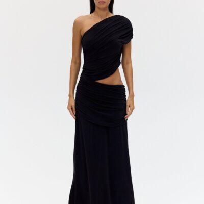 Third Form Crave Rouched Floor Length Dress | Graphite - Image 1