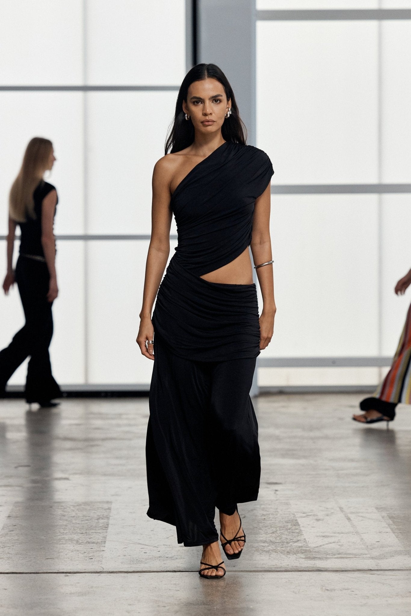 Third Form Crave Rouched Floor Length Dress | Graphite - Image 2