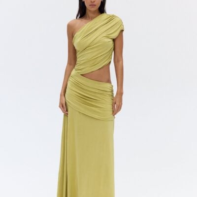 Third Form Crave Rouched Floor Length Dress | Fig - Image 2