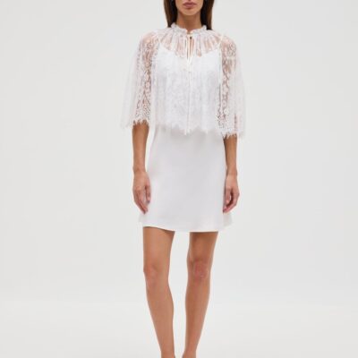 Third Form Charmed Lace Cape and Slip | Ivory - Image 1