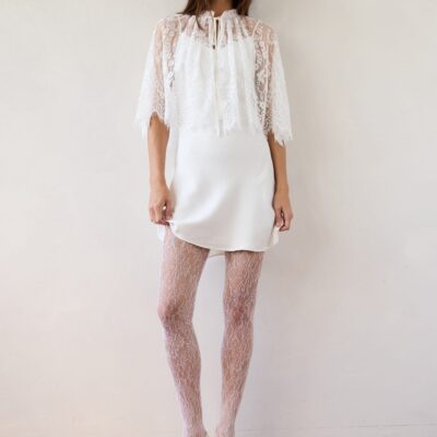 Third Form Charmed Lace Cape and Slip | Ivory - Image 2