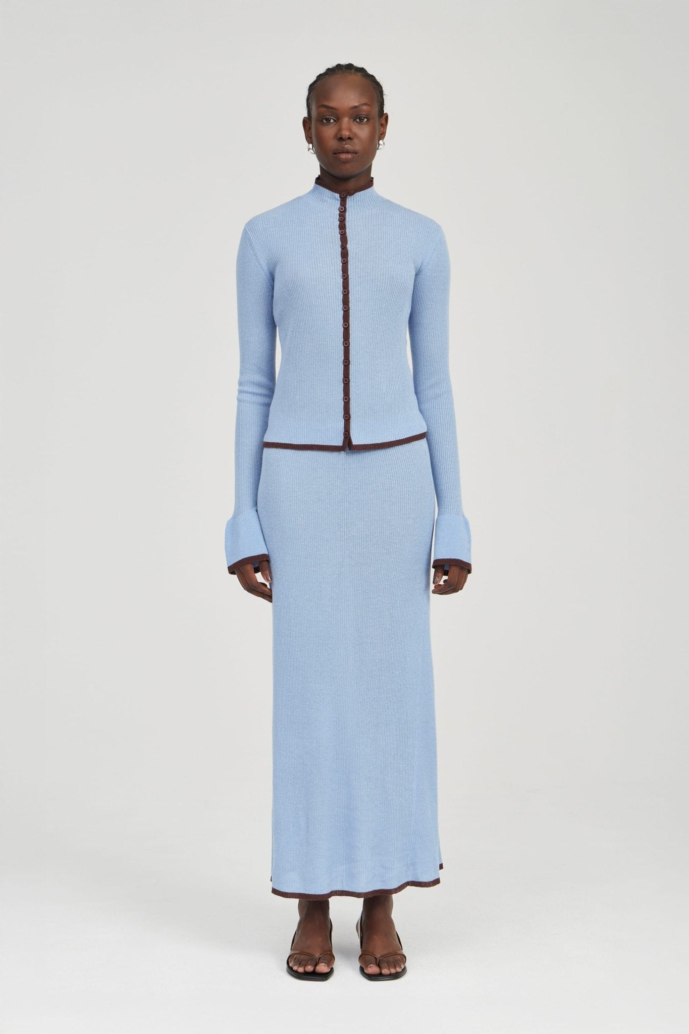 Third Form Bound Knit Skirt | Haze & Cocoa - Image 1
