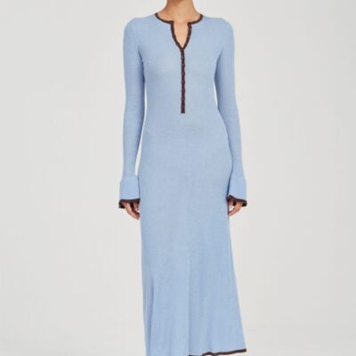 Third Form Bound Knit LS Dress | Haze & Cocoa - Image 1