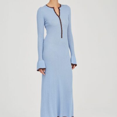 Third Form Bound Knit LS Dress | Haze & Cocoa - Image 2