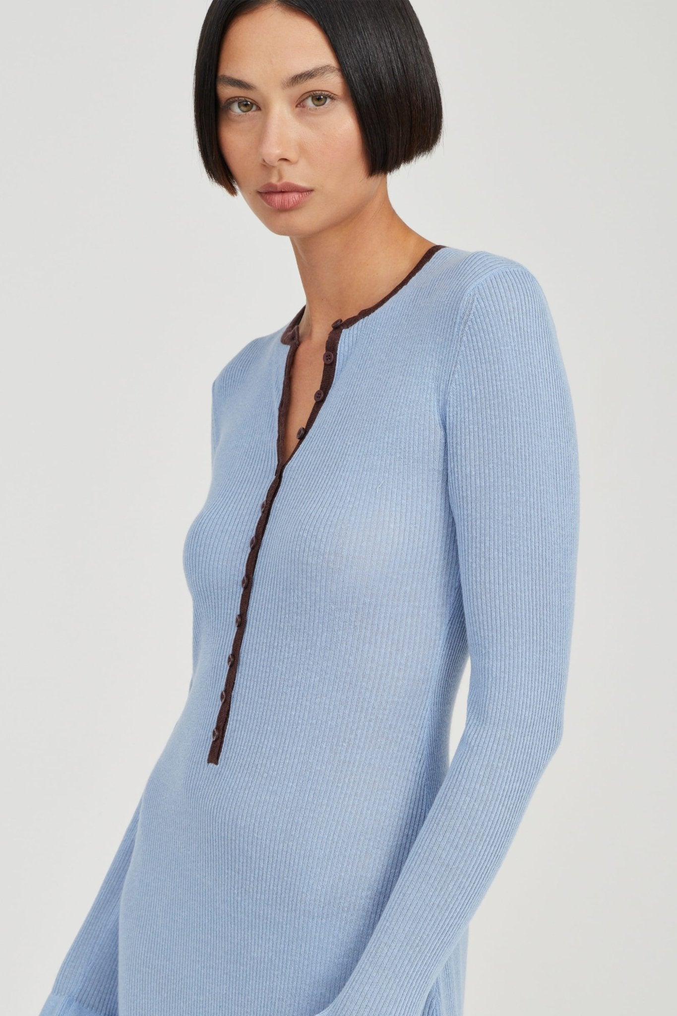 MNTFM051026020904206_3 Third Form Bound Knit LS Dress | Haze & Cocoa - Image 3