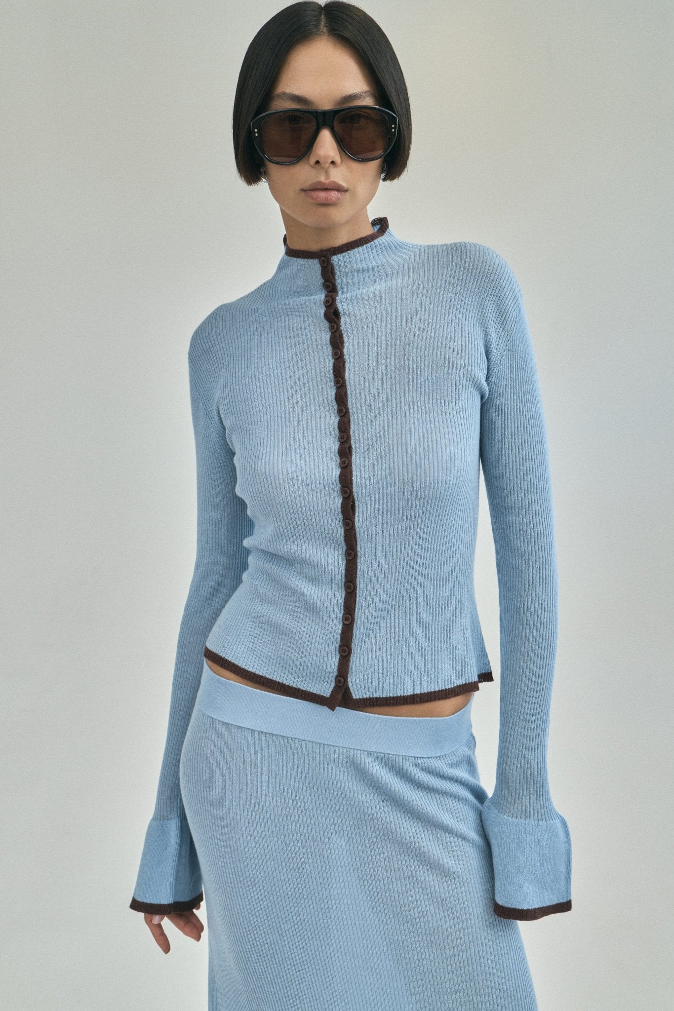 MNTFM051026020904208_2 Third Form Bound Knit Cardigan | Haze & Cocoa - Image 2