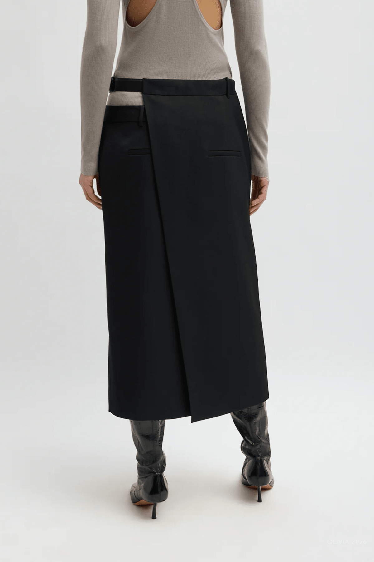 MNTIBI041026050625385_3 Tibi Gossamer Plain Weave Double Apron Skirt - Image 3