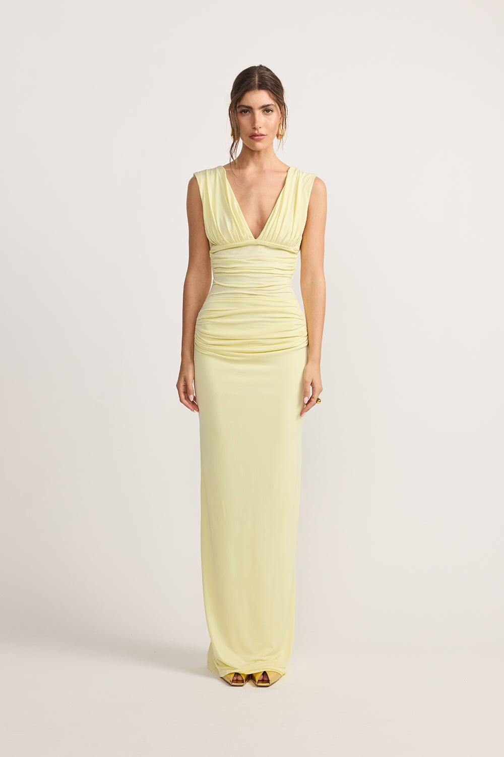 TOJHA Zora Maxi Dress Lemon Crème - Image 1