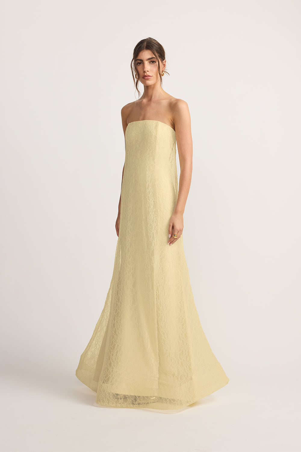 TOJHA Zahair Strapless Maxi Dress Butter - Image 2
