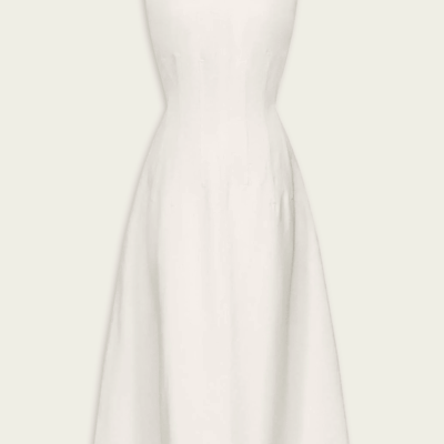 TWP Crew Neck Dress with Darts - Image 1