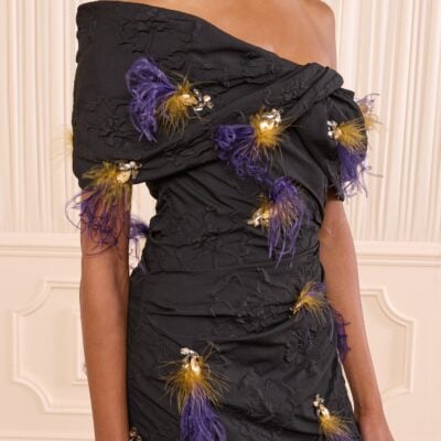 Ulla Johnson Violeta Off the Shoulder Dress with Embellishment - Image 2