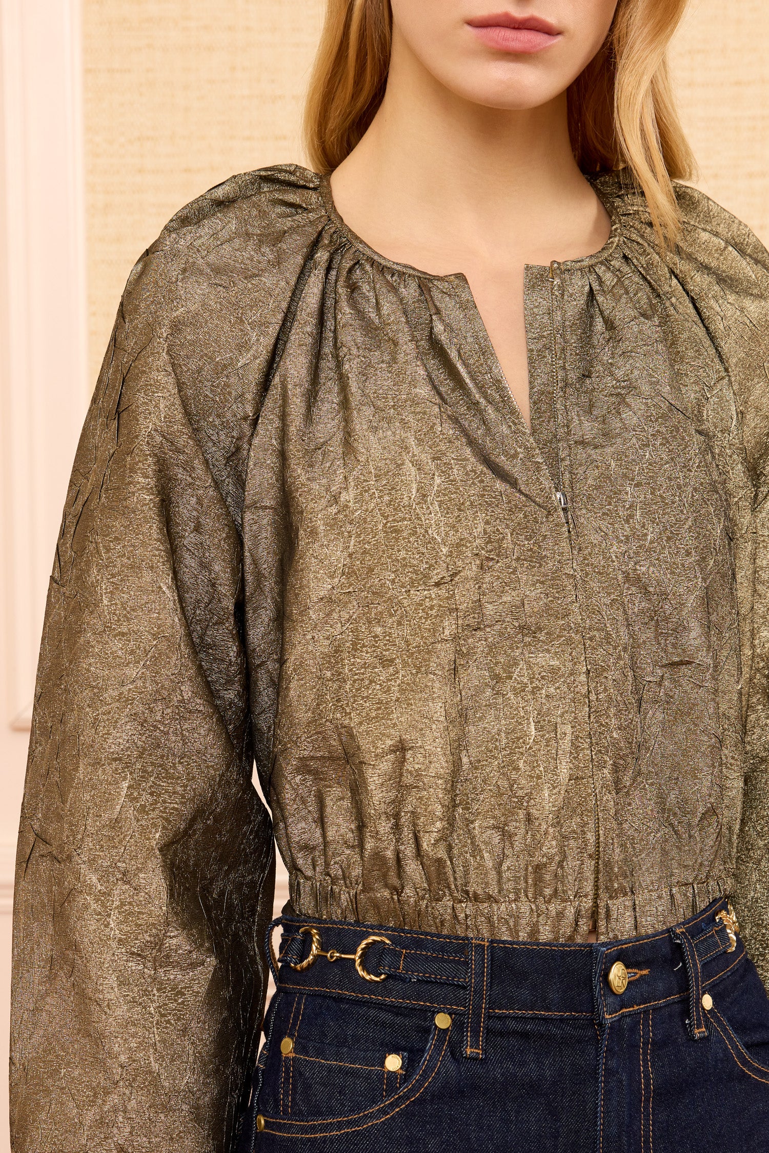 MNULJ051026014509394_2 Ulla Johnson Orielle Taffeta Bomber Jacket - Image 2