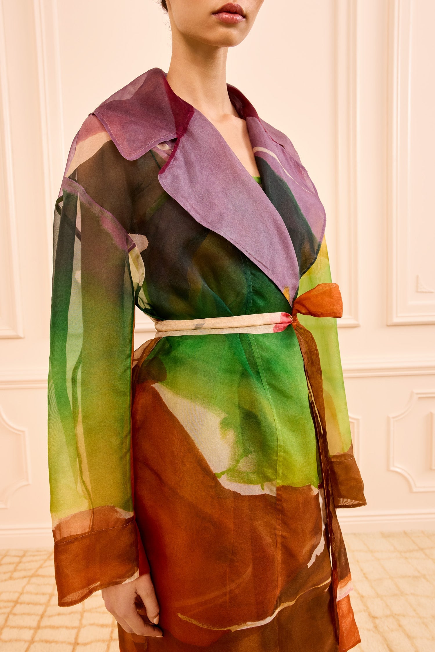 MNULJ051026014509406_2 Ulla Johnson Novalie Organza Trench Coat - Image 2