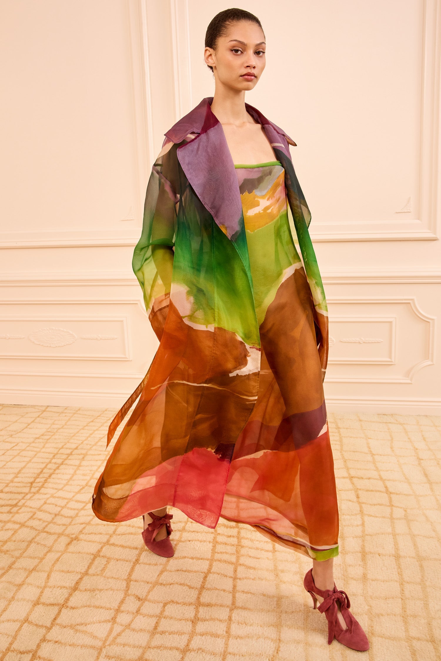 MNULJ051026014509406_3 Ulla Johnson Novalie Organza Trench Coat - Image 3