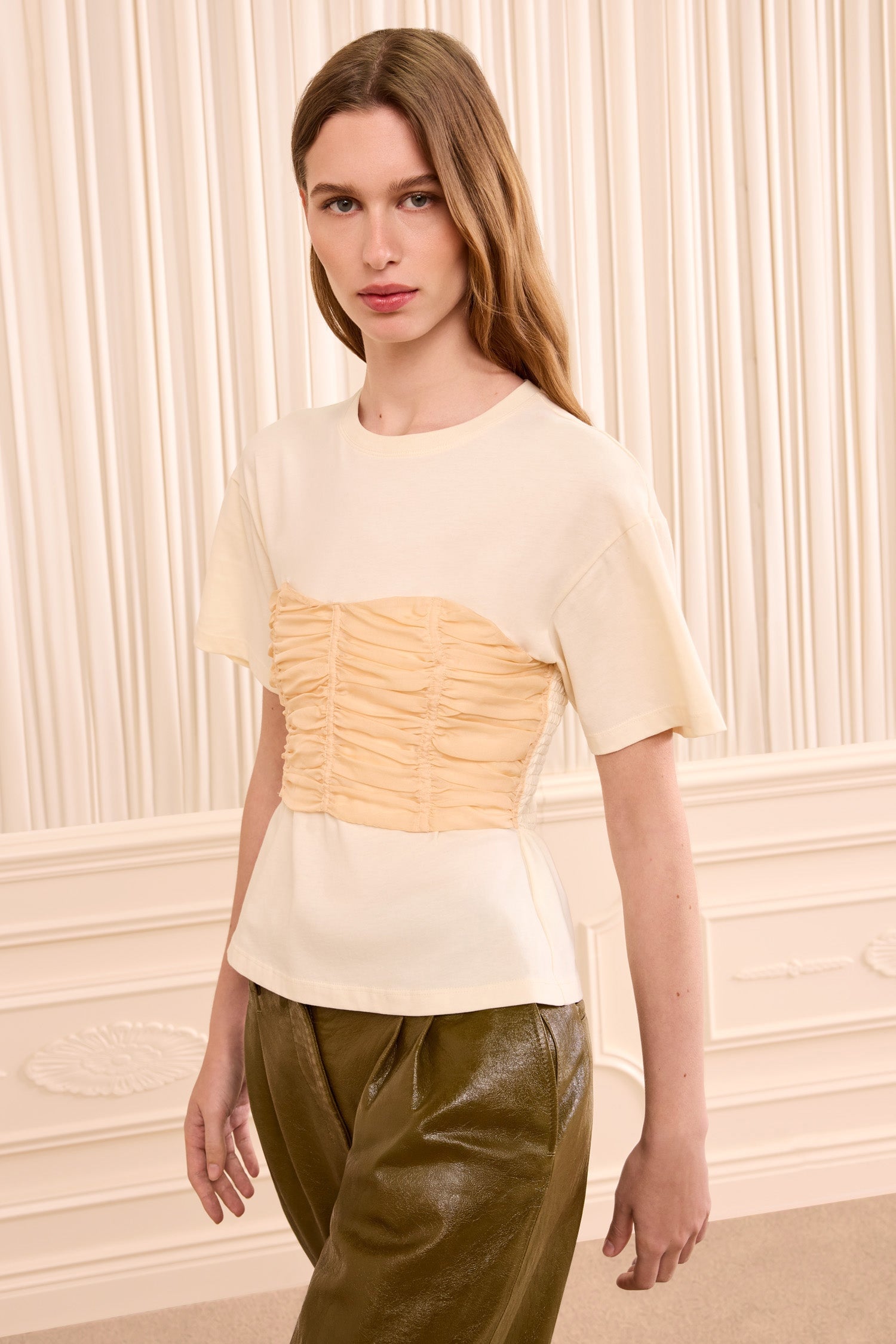 MNULJ051026014509434_3 Ulla Johnson Mila Short Sleeve Cotton Top - Image 3