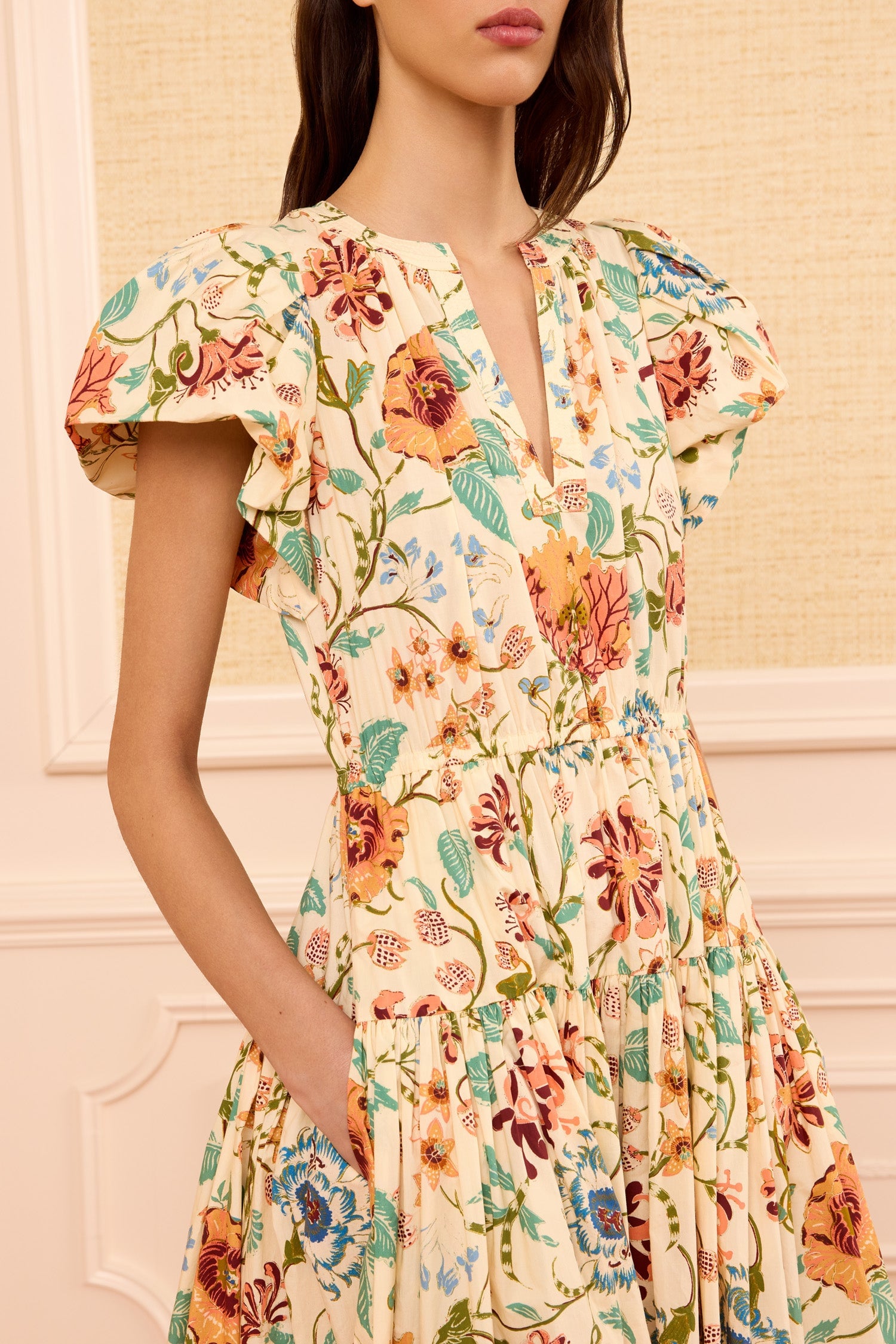 MNULJ051026014509446_2 Ulla Johnson Marin Cotton Midi Dress - Image 2