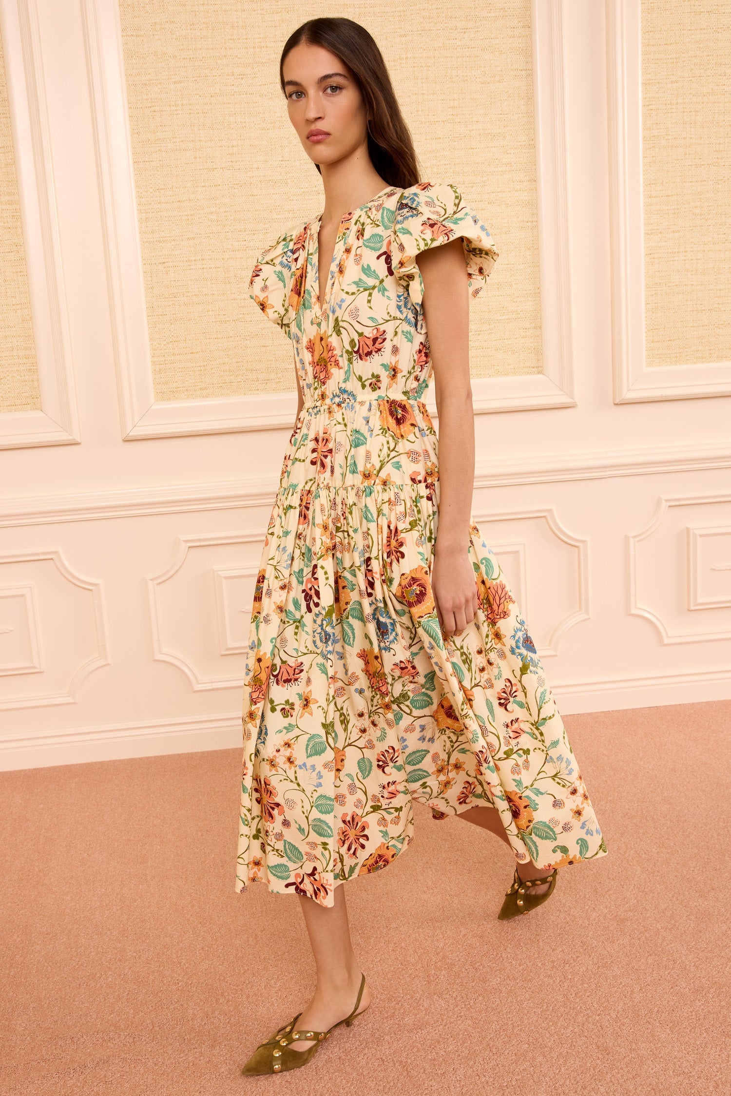MNULJ051026014509446_3 Ulla Johnson Marin Cotton Midi Dress - Image 3