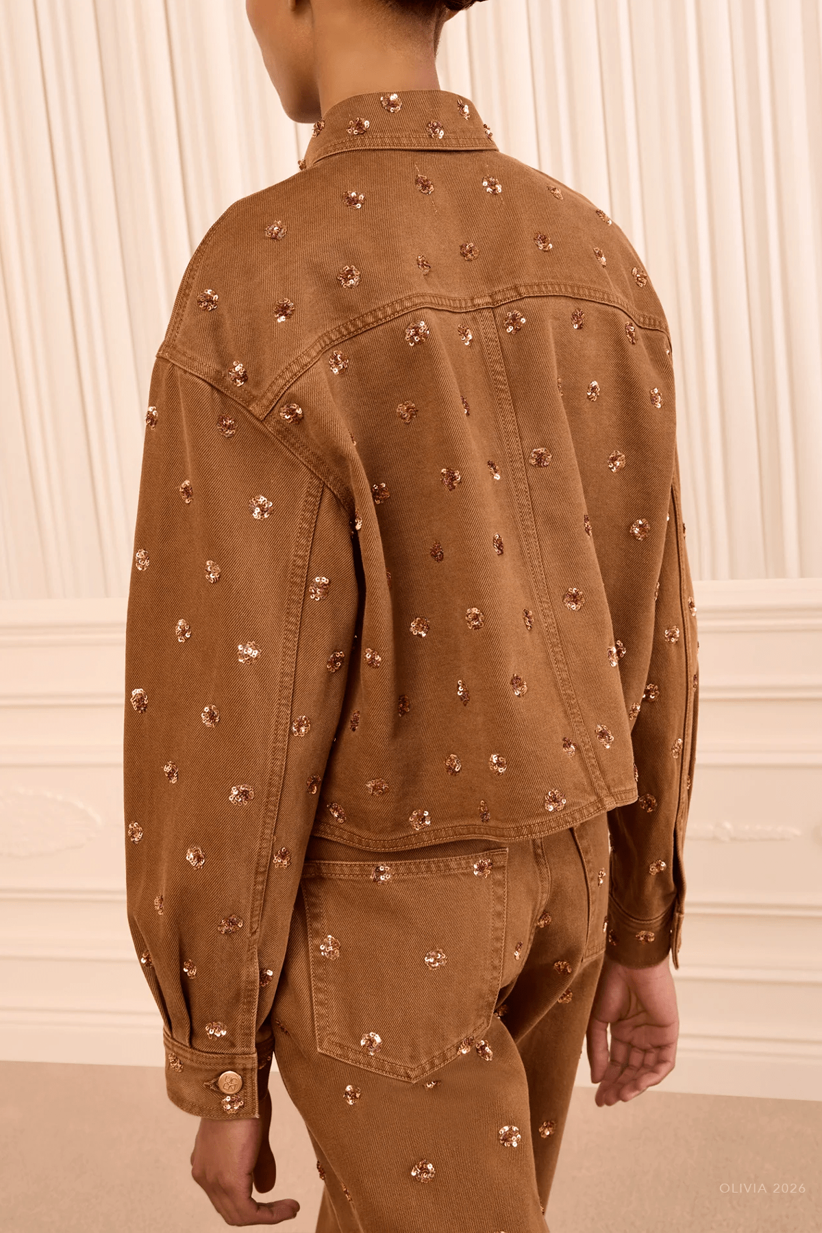 MNULLA041026044917182_3 Ulla Johnson The Bobbi Embellished Denim Jacket - Image 3