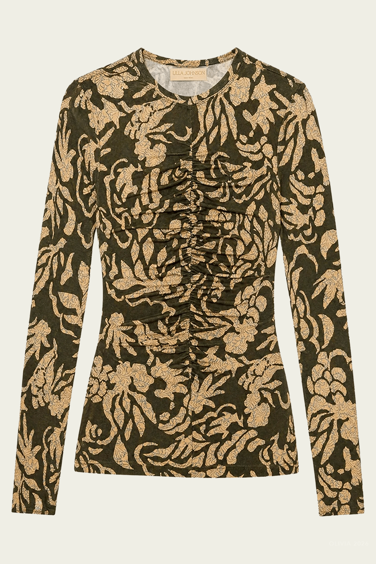 Ulla Johnson Asha Long-Sleeve Jersey Top - Image 1