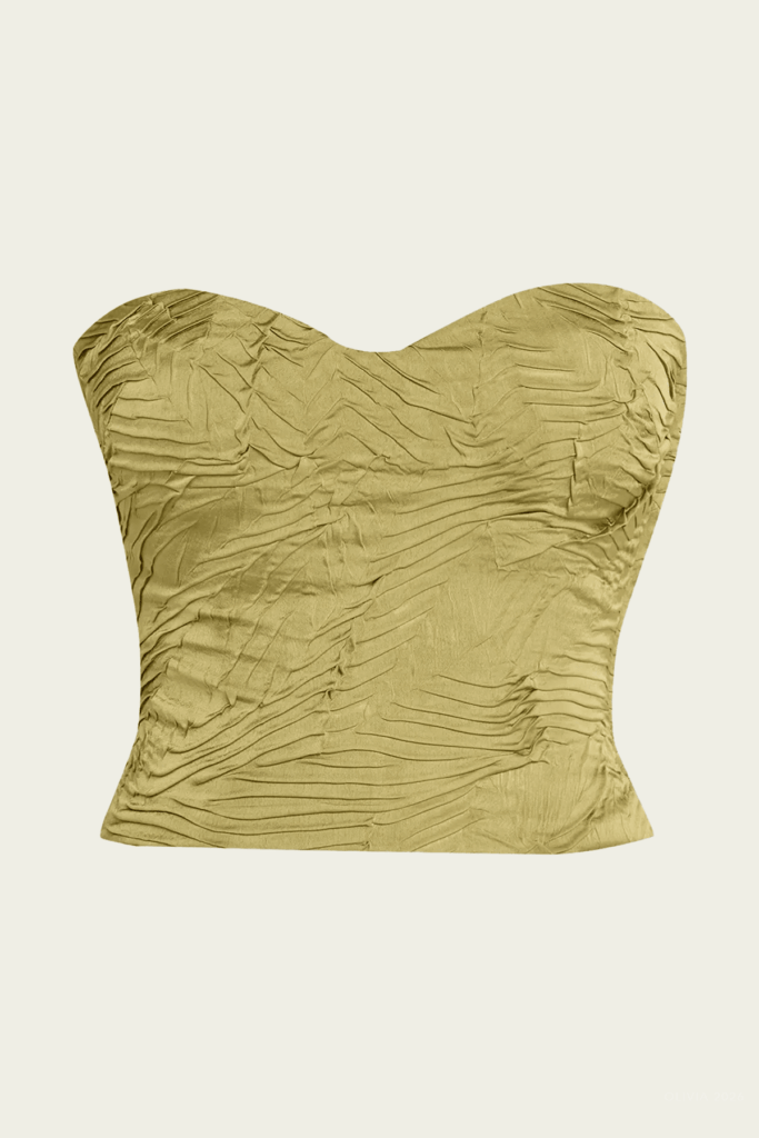 Ulla Johnson Heleen Satin Cropped Bustier Top - Image 1