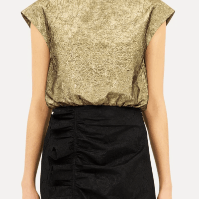 Ulla Johnson Gisella Taffeta Crop Top - Image 2