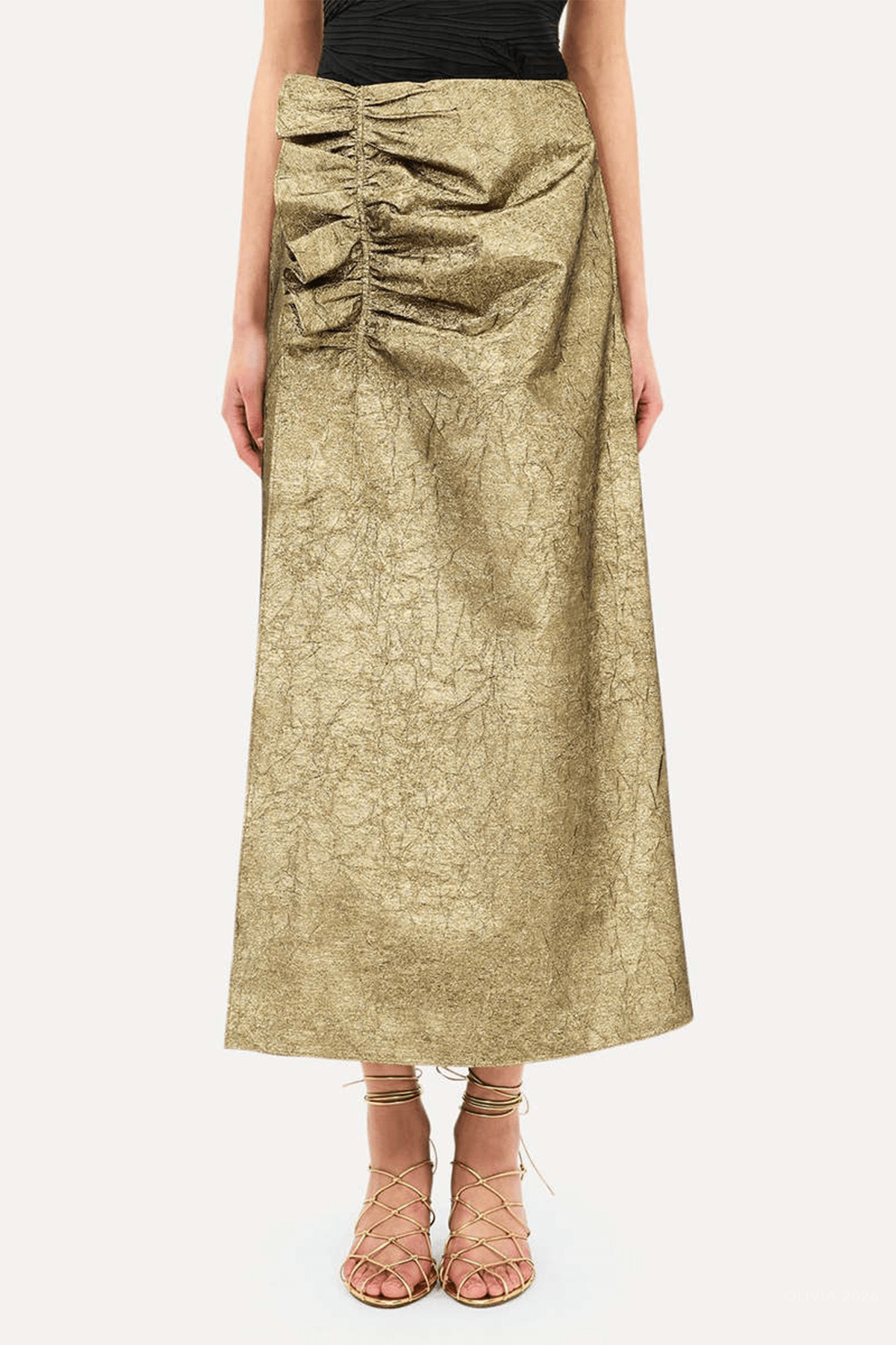 MNULLA051026011224152_2 Ulla Johnson Ellis Taffeta Midi Skirt - Image 2