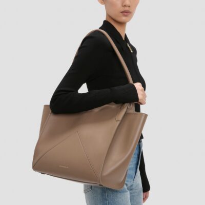 Victoria Beckham Victoria Tote Grey Soft Calf Leather - Image 2