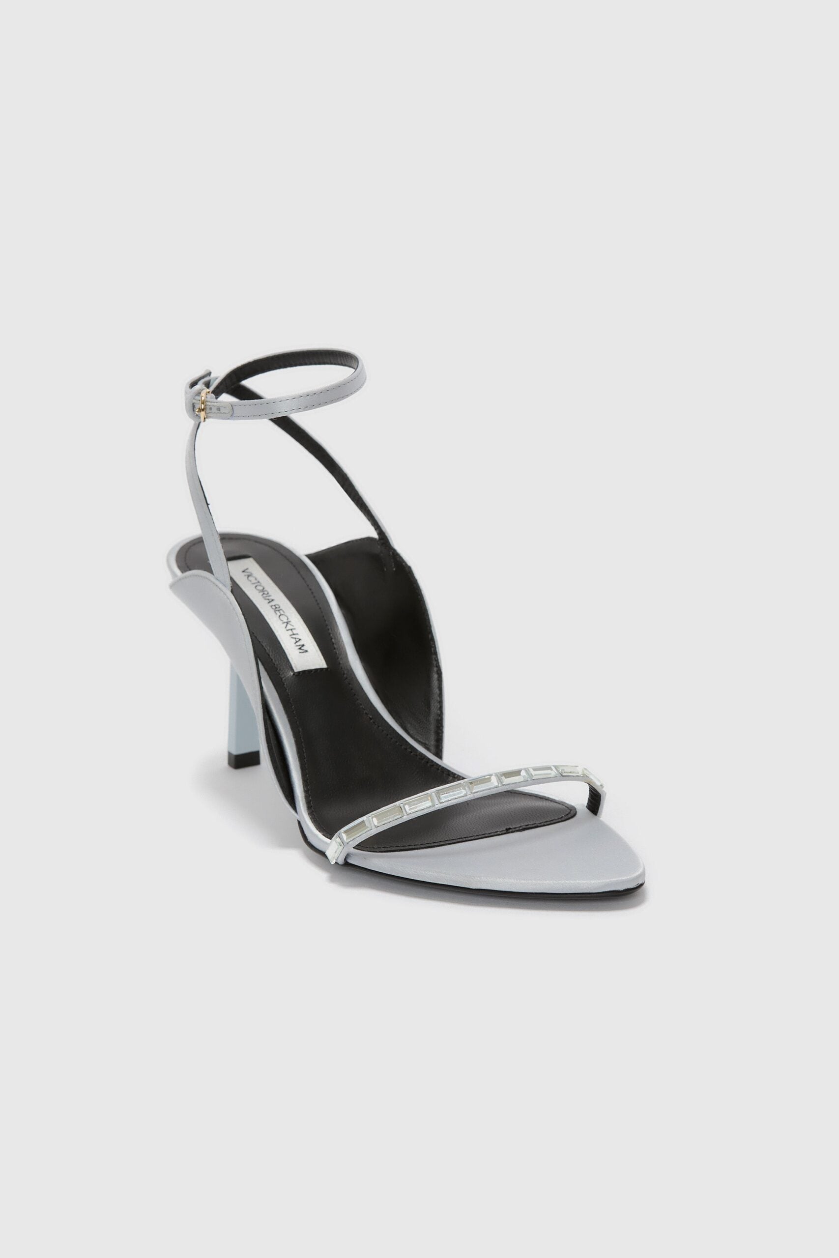 MNVBK051026015127016_2 Victoria Beckham Victoria Embellished Sandal 75 Silver Satin - Image 2