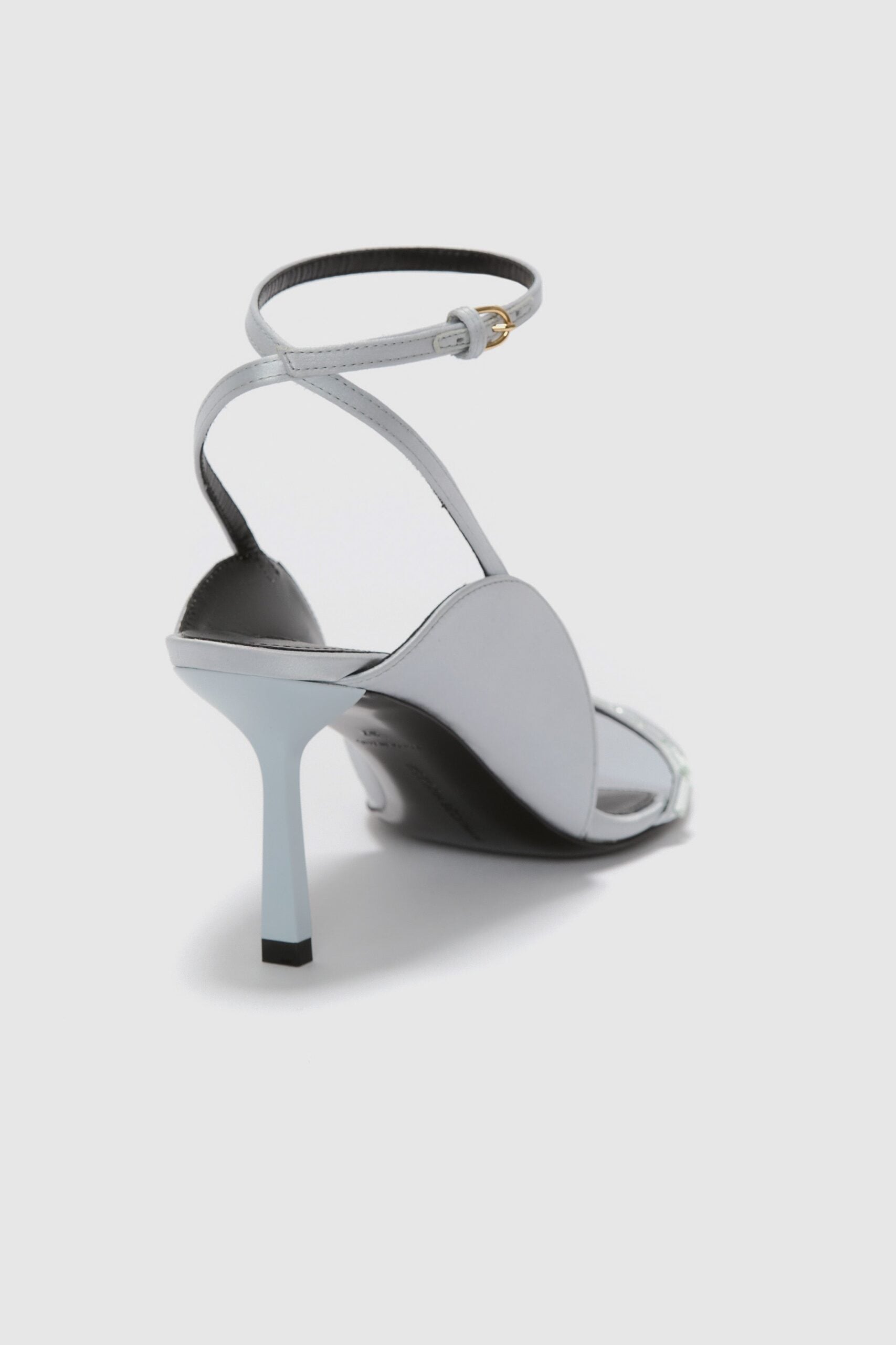 MNVBK051026015127016_3 Victoria Beckham Victoria Embellished Sandal 75 Silver Satin - Image 3
