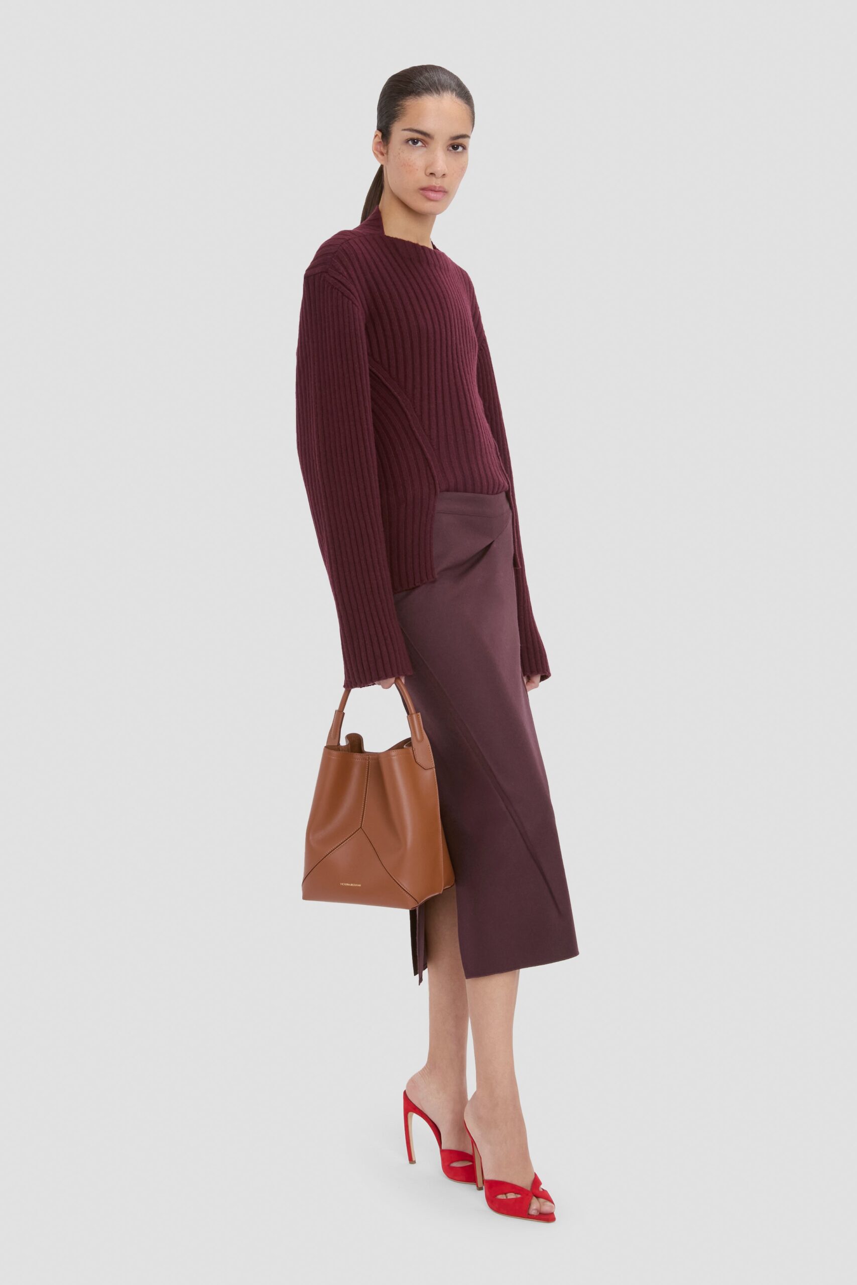 Victoria Beckham Victoria Bucket Tan Soft Calf Leather - Image 2