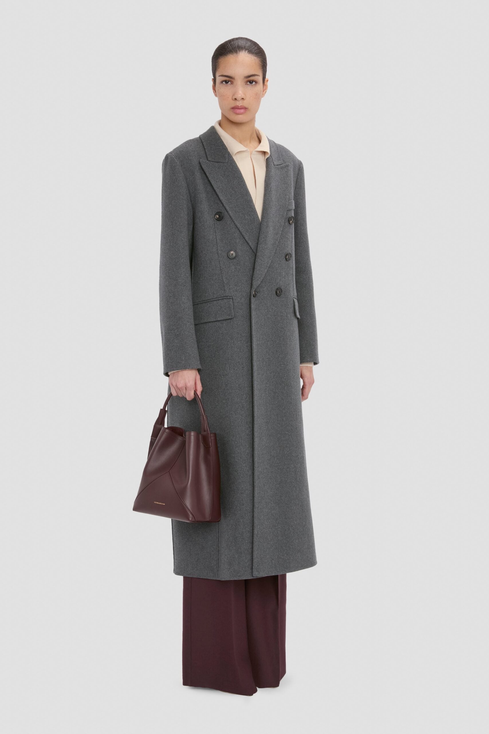 Victoria Beckham Victoria Bucket Burgundy Soft Calf Leather - Image 2