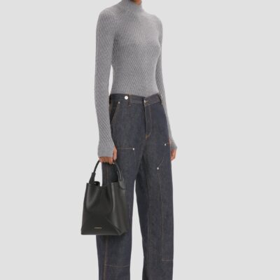 Victoria Beckham Victoria Bucket Black Soft Calf Leather - Image 2