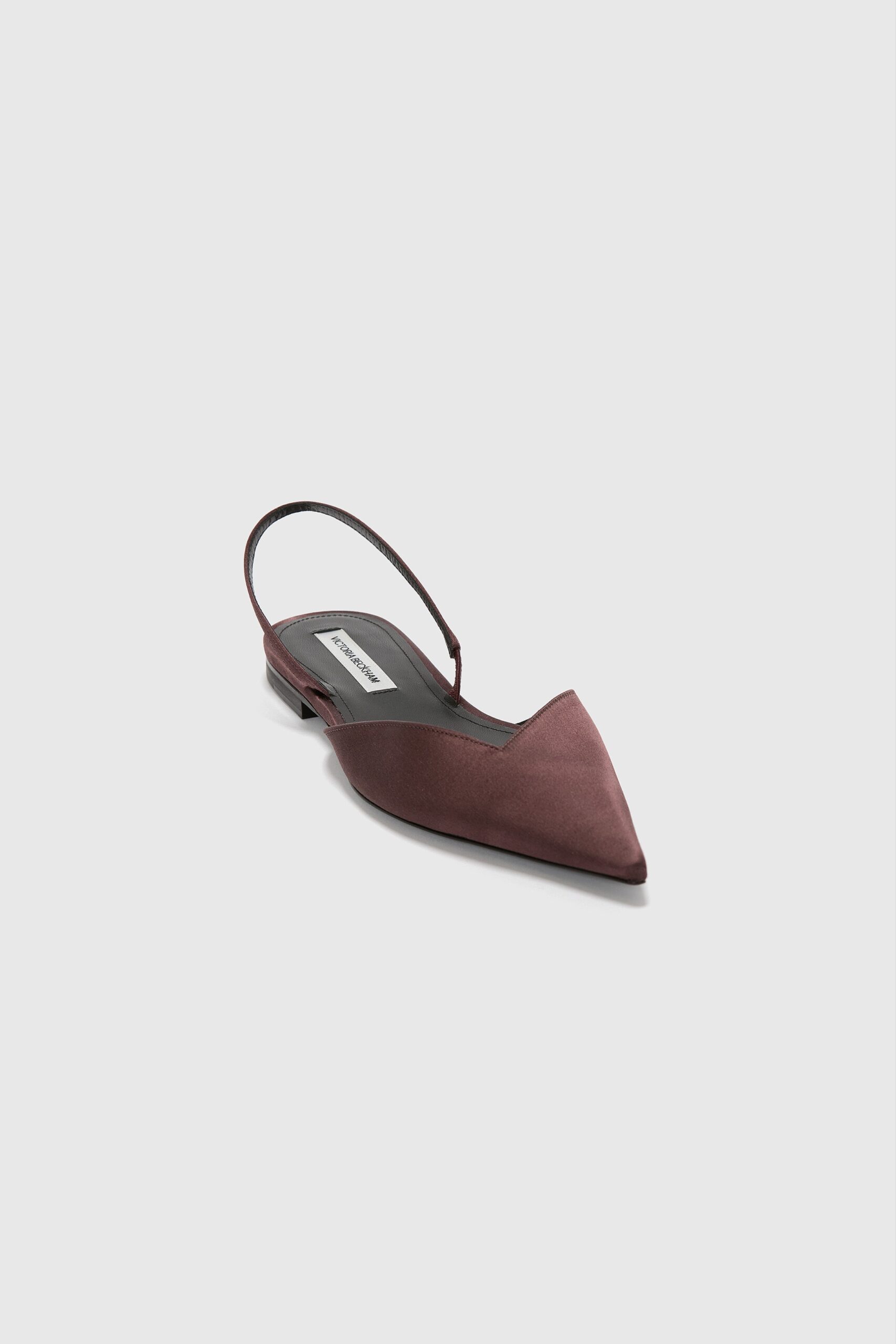 MNVBK051026015127024_2 Victoria Beckham Victoria Angle Halter Back Flat Burgundy Satin - Image 2