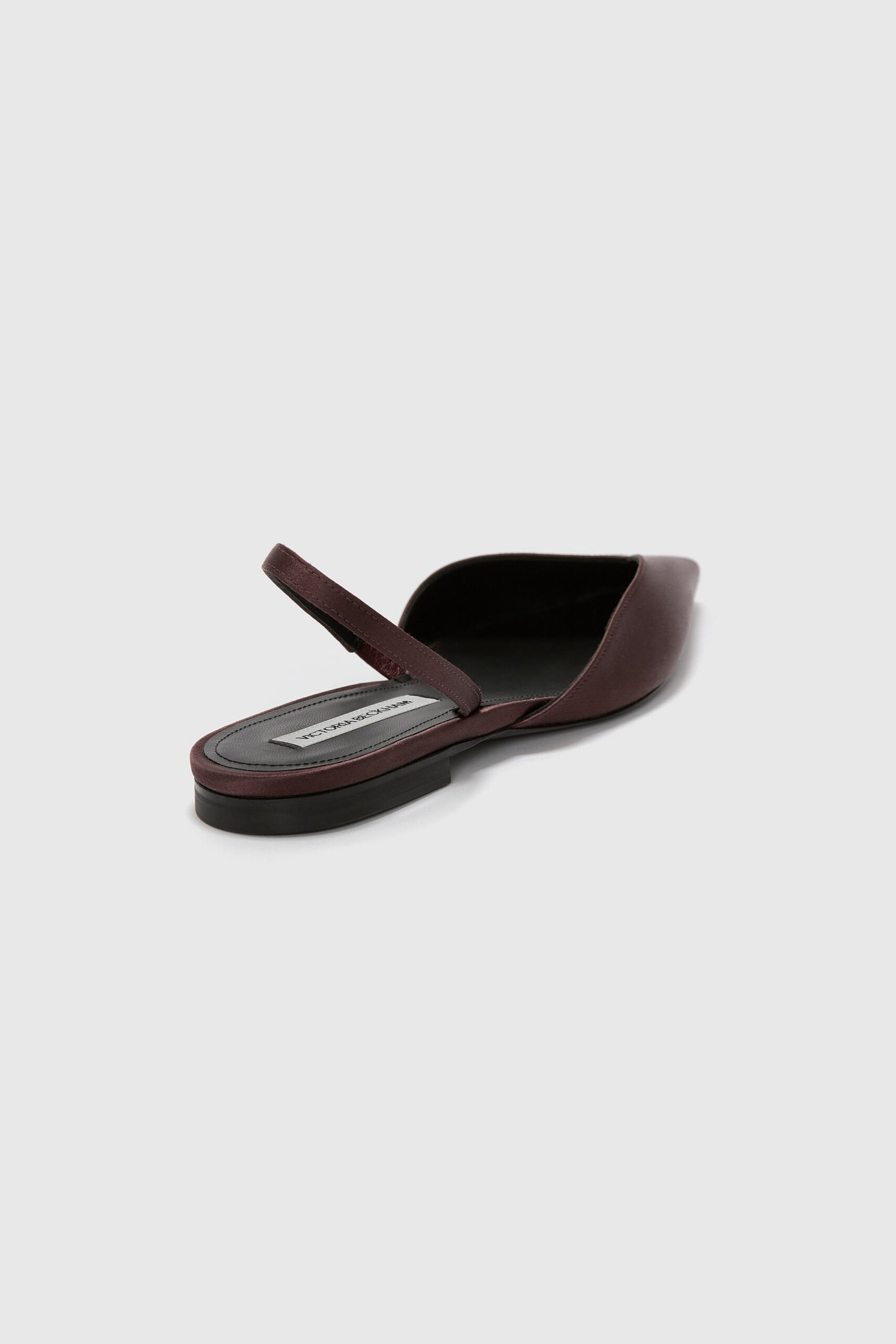 MNVBK051026015127024_3 Victoria Beckham Victoria Angle Halter Back Flat Burgundy Satin - Image 3