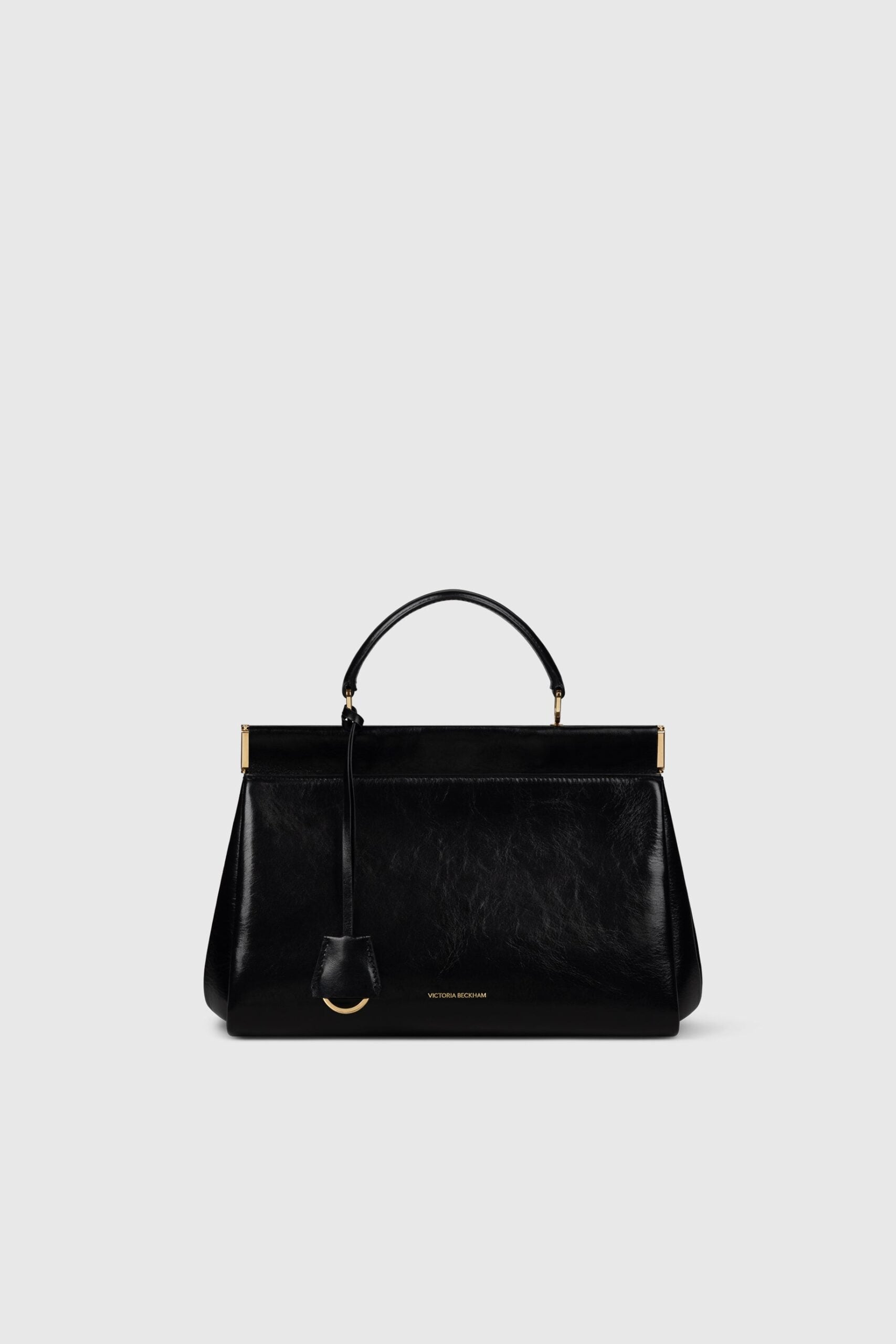 Victoria Beckham Sloane Frame Bag 28 Black Distressed Leather - Image 1