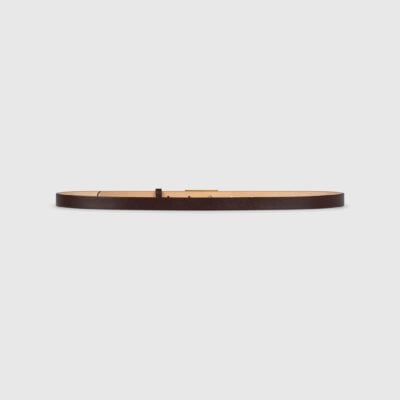 Victoria Beckham Portofino Mirror Belt Micro 15mm Burgundy Shiny Calf Leather - Image 2