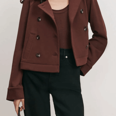 Veronica Beard Conneley Cropped Trench Coat - Image 2